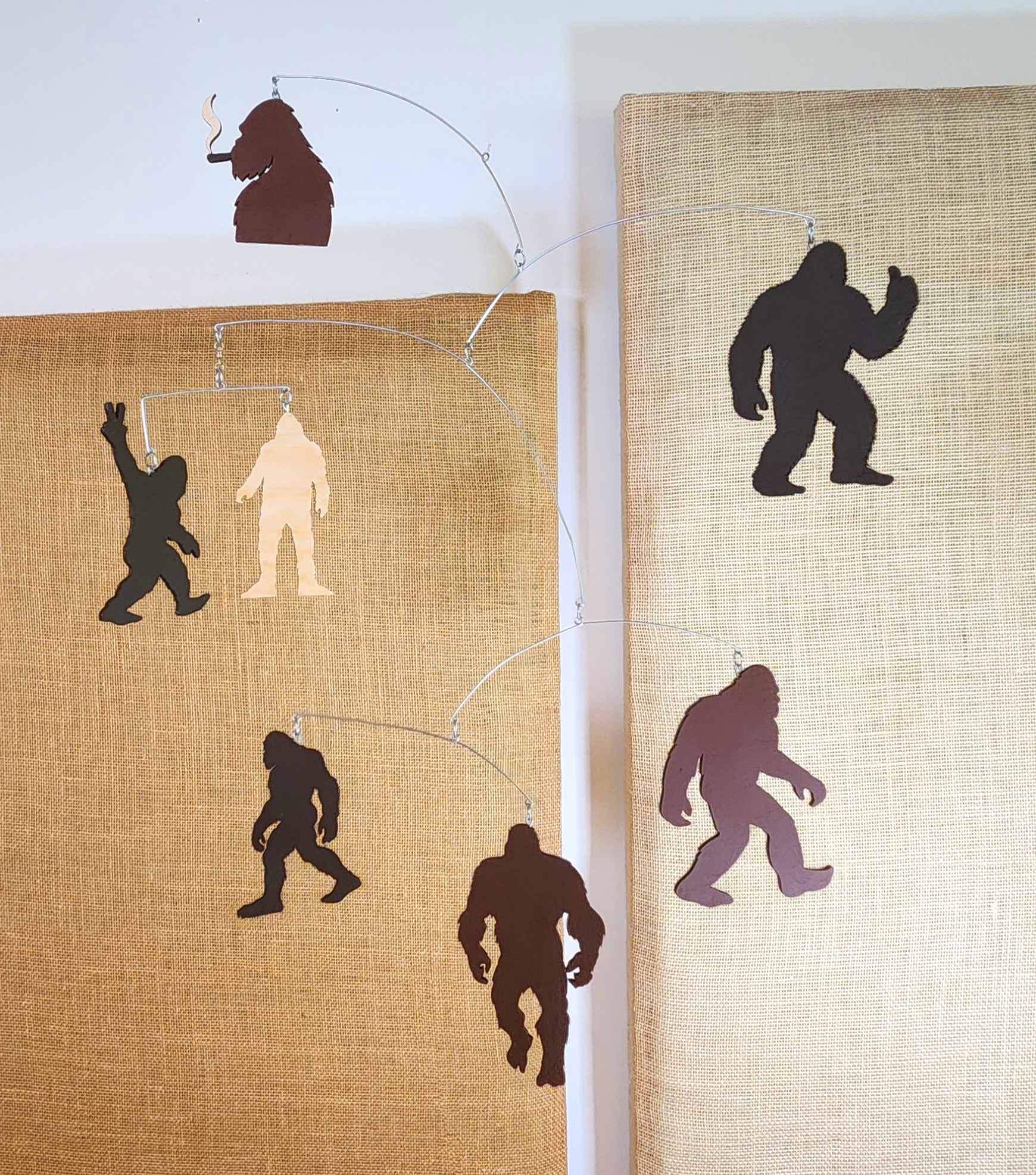 BigfootMobile7 The "Bigfoot and Yeti and Sasquatch, OH MY!" Hanging Mobile