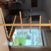 Table Top Dowel Tree with Golden Star Topper