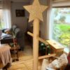 Table Top Dowel Tree with Golden Star Topper