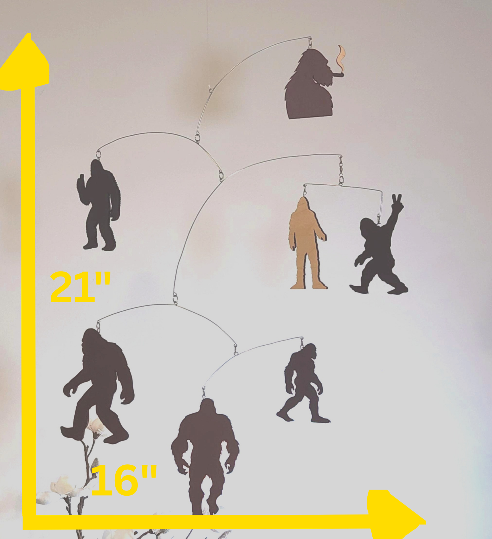 The "Bigfoot and Yeti and Sasquatch, OH MY!" Hanging Mobile