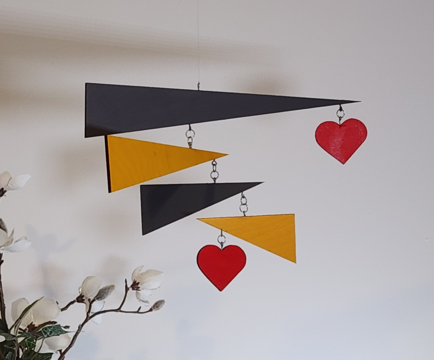 The "Hearts & Triangles" Hanging Mobile