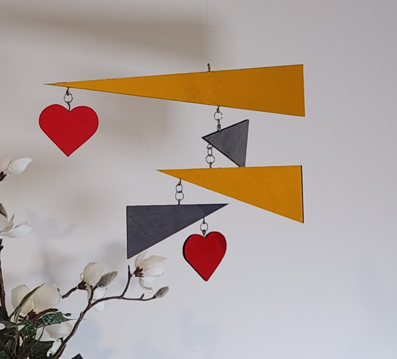 The "Hearts & Triangles" Hanging Mobile