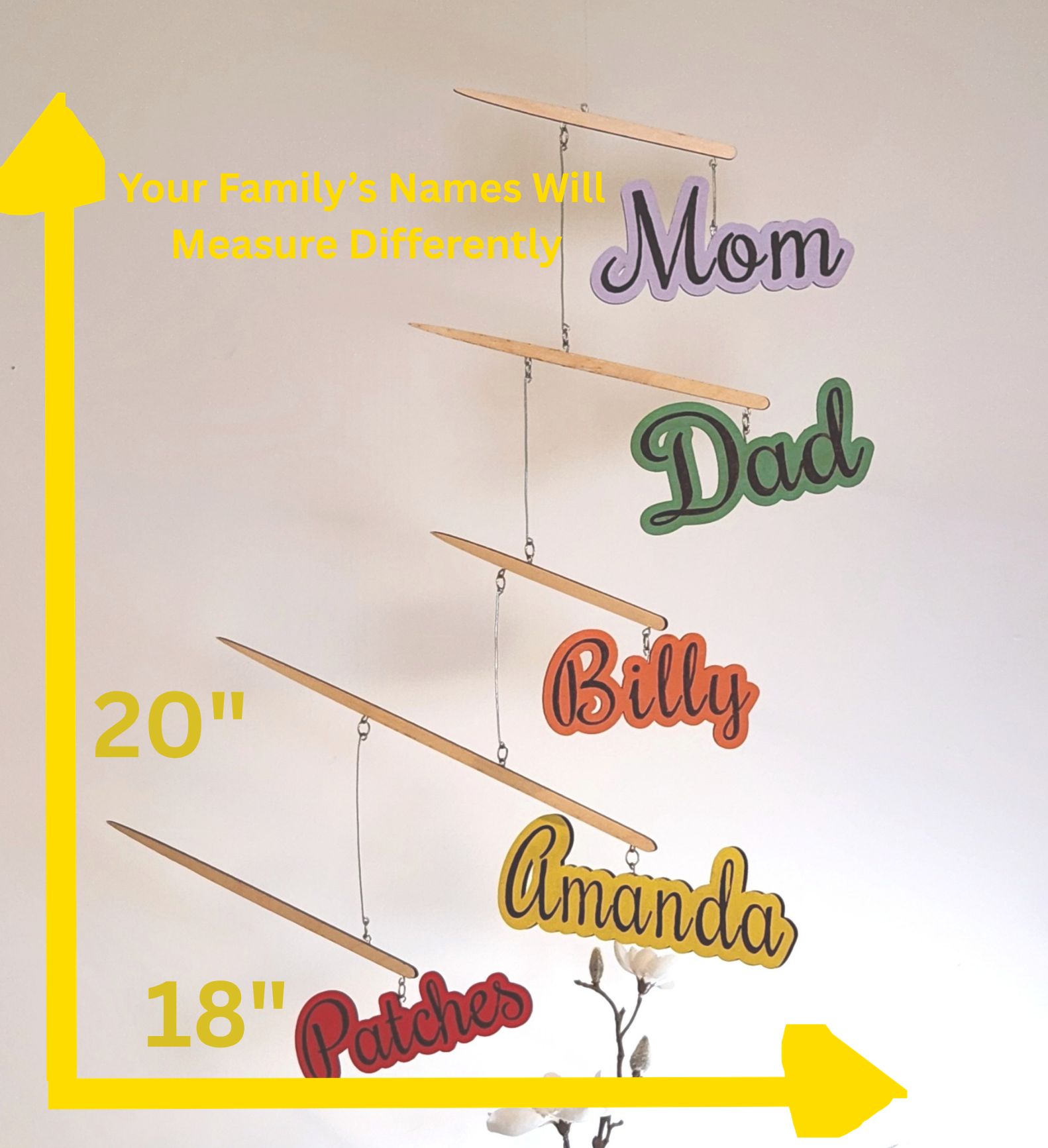 The "Family Names" Hanging Mobile