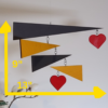 The "Hearts & Triangles" Hanging Mobile