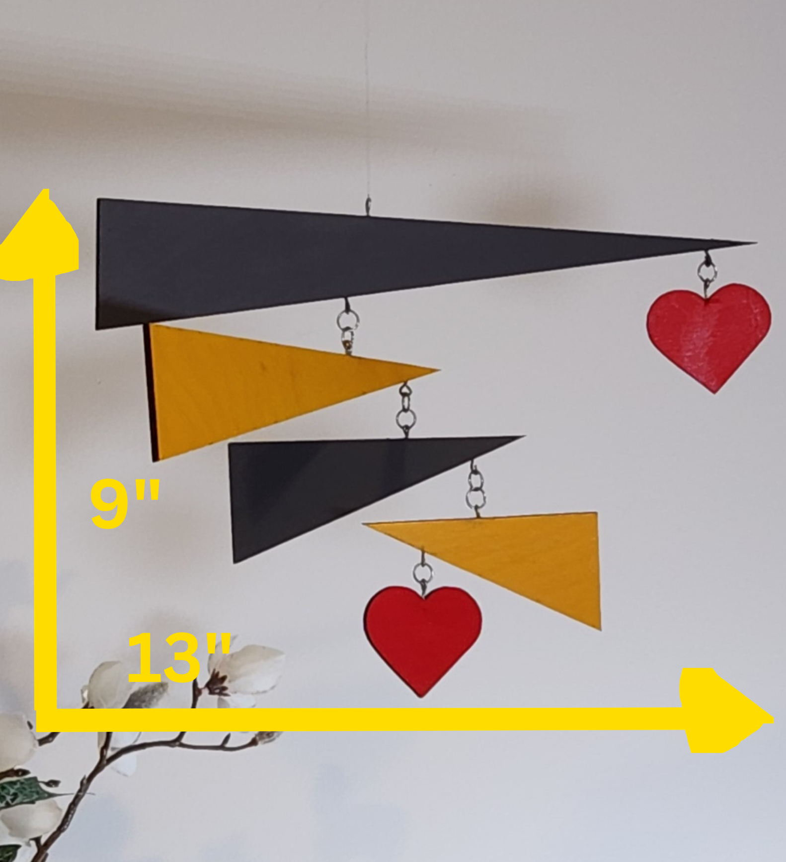 The "Hearts & Triangles" Hanging Mobile