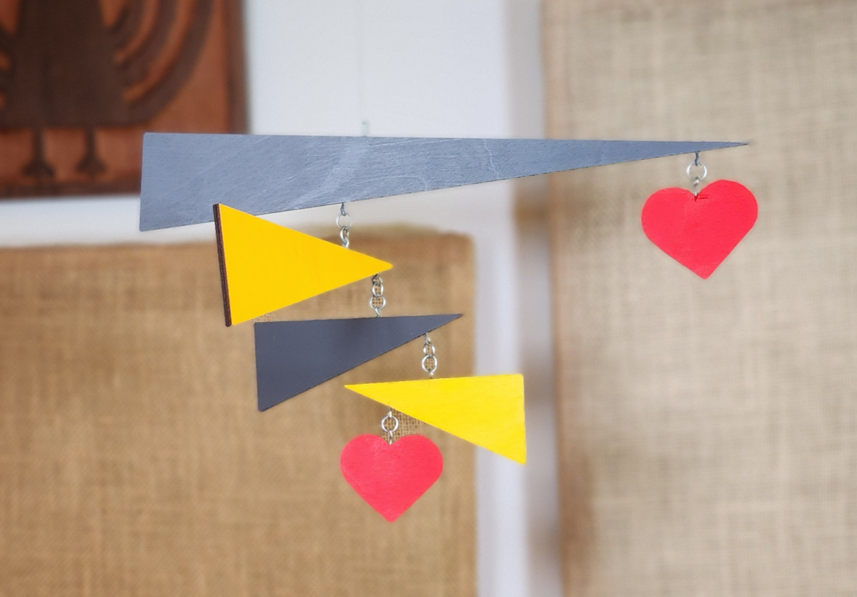 The "Hearts & Triangles" Hanging Mobile